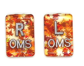 Fall leaves xray markers, x-ray markers, xray marker set with chunky autumn leaves fall xray marker