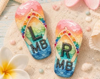 Flip flop xray markers, x-ray markers, xray marker set, student xray marker, summer xray markers, floral, stars