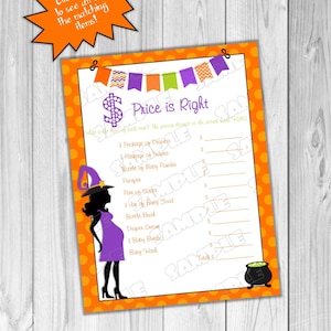 Halloween Baby shower games prijs is goed spel Afdrukbare INSTANT DOWNLOAD UPrint door greenmelonstudios halloween heks babyshower