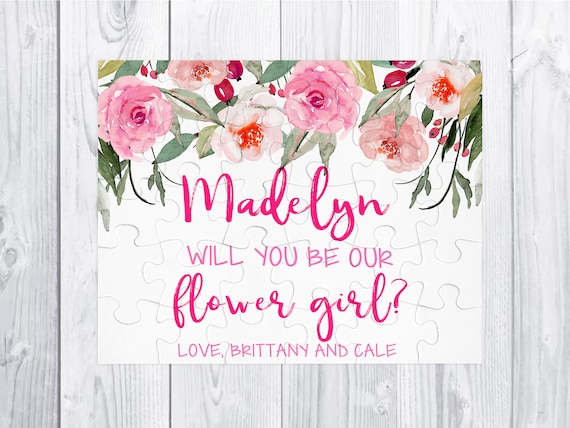 Flower Girl Proposal puzzle gift Flower Girl Proposal Will You Be My Flower Girl Proposal Gift Proposal Puzzle Flower Girl 30 piece puzzle Il_570xn