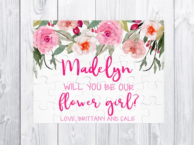 Flower Girl Proposal Puzzle Gift Flower Girl Proposal Will You Etsy