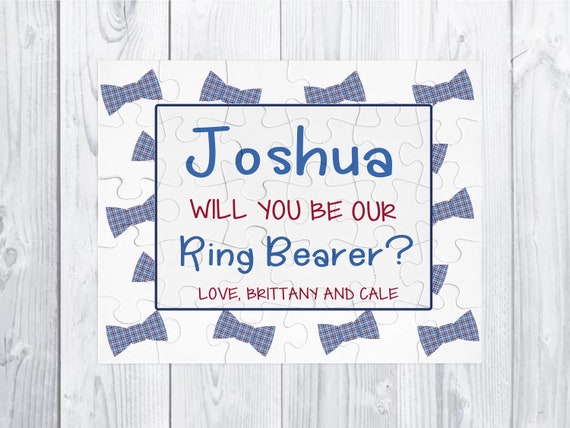 Ring bearer puzzle gift Ring bearer Proposal Will You Be My Ring bearer Proposal Gift Proposal Puzzle Ring bearer 30 piece puzzle Il_570xn