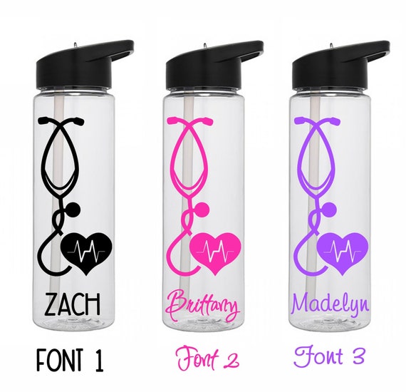 Nurse Water Bottle 24 oz personalized Nurse Gift, Personalized Cup, Nurse Appreciation, Tumbler, Nurse cup, Nurse water bottle with straw Il_570xn