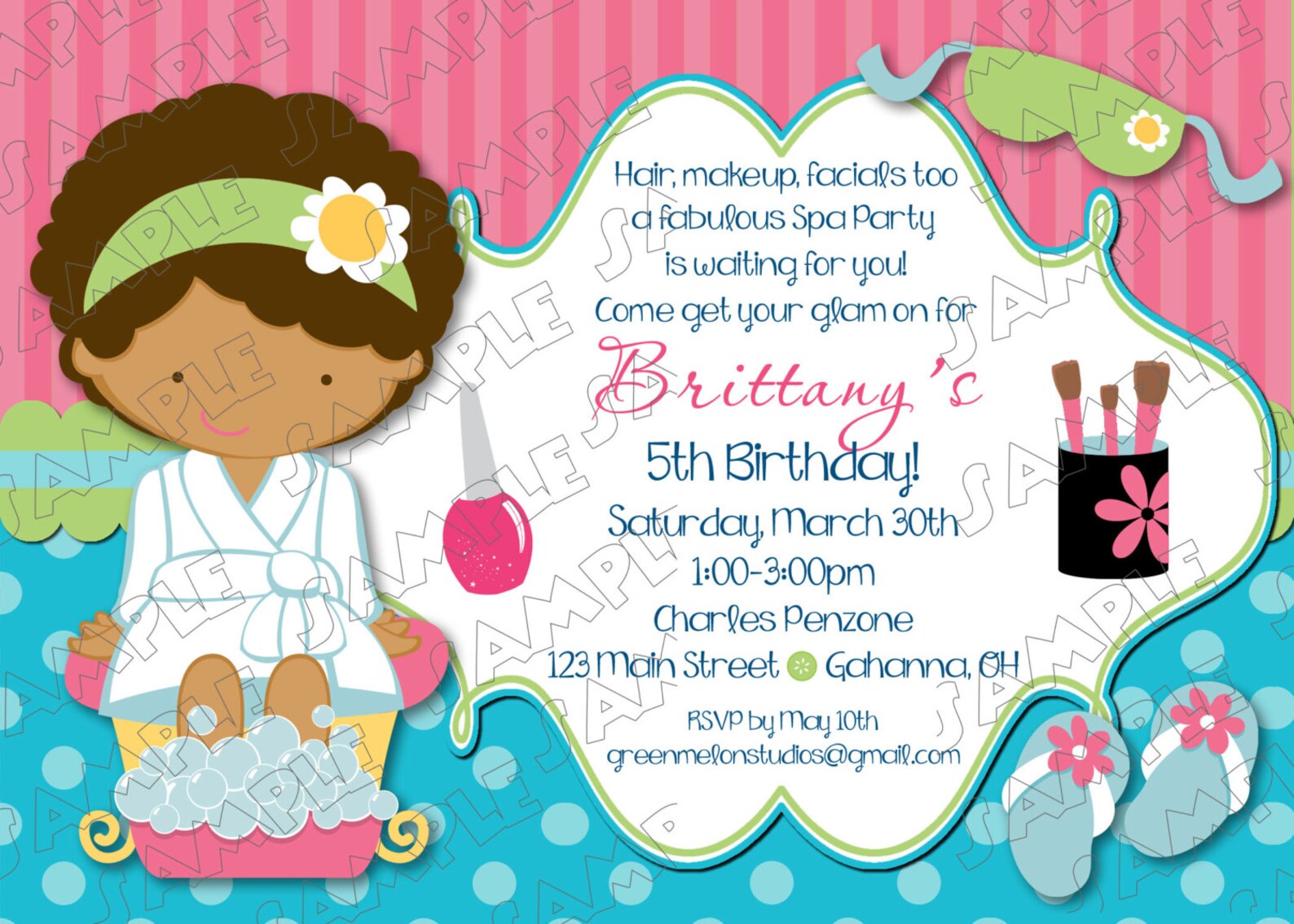 Spa Party Printable Makeup Party Huge Party Printable Party - Etsy