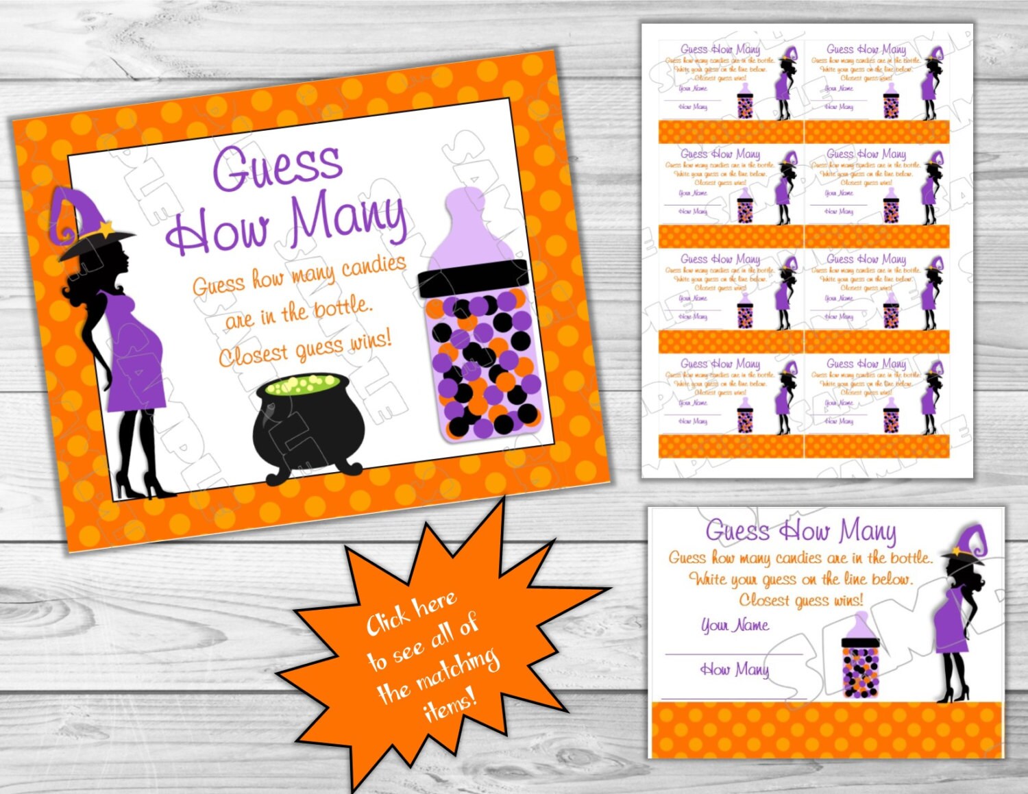 Halloween Baby Shower Games Guess How Many Candies Game Etsy Halloween Baby Shower Games Guess How Many Candies Game Etsy