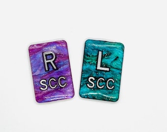 Swirl xray markers,  x-ray markers, xray marker set radiology markers, xray marker glitter swirl
