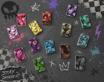 Camo skull xray markers, x-ray markers, xray marker set skulls, camouflage xray marker camo skulls many colors
