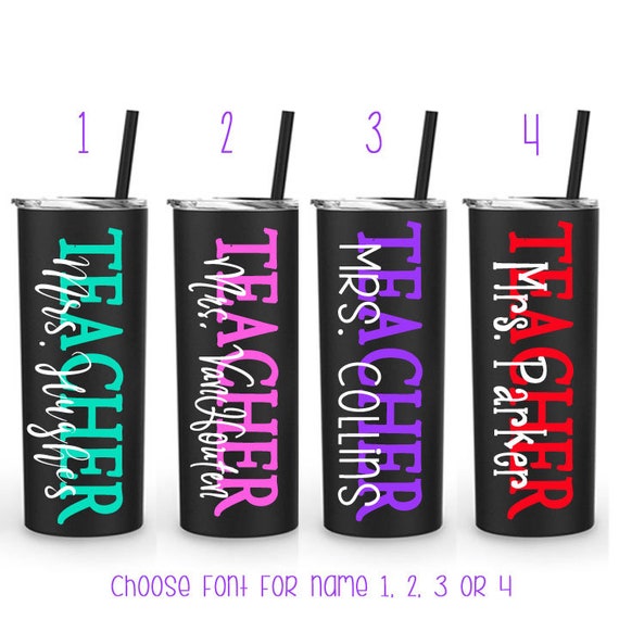 Personalized Teacher tumbler steel skinny, Teacher Gift, Personalized Cup, Teacher Appreciation, Tumbler, Teacher Cup, Teacher Mug Il_570xn