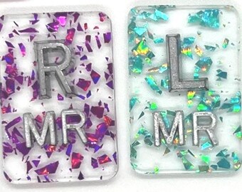 glitter flake xray markers, x-ray markers, xray marker set spring summer glittery xray marker, chunky holographic glitter