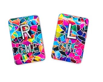 Stained glass  xray markers, x-ray markers, xray marker set multicolored  radiology markers spring xray marker