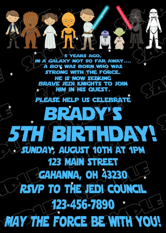 Starwars Birthday Scroll Invite Party Starwars Party Star Wars Party
