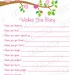Pink Owl Baby Wishes for Baby Shower Games Owl Printable - Etsy