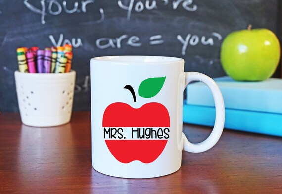 Teacher coffee mug apple coffee mug teacher gift teacher appreciation teacher coffee gift superpower superhero coffee mug present Il_570xn