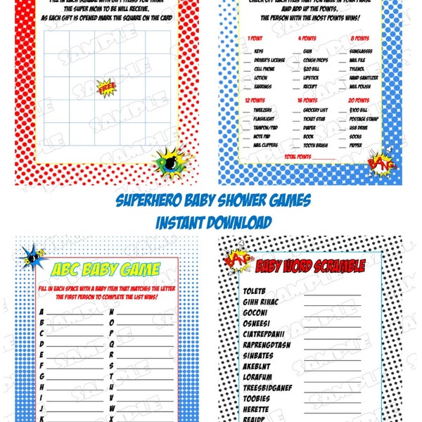 Superhero Baby Shower - Etsy
