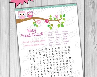 owl word search game etsy