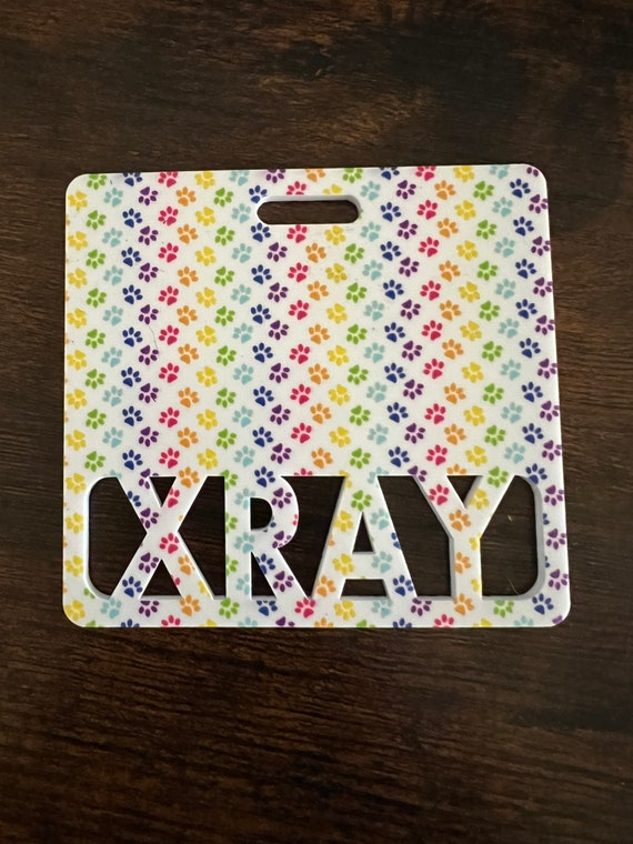 Puppy dog paws rainbow Badge buddy, RN badge buddy, Custom badge buddy, Marker Parker, Medical field, teachers, Xray badge buddy, any title Il_570xn