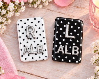 Polka dot Xray markers, black and white polka dots x-ray markers, xray marker radiology markers, xray marker