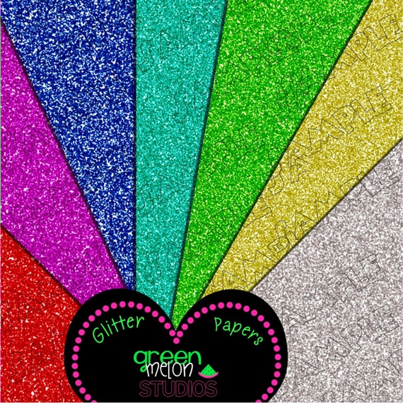 Glitter Paper Pack digital papers 12x12 INSTANT DOWNLOAD UPrint by