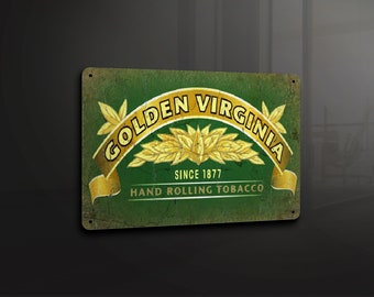 Golden Virginia Tobacco Retro Home Bar Pub Smoking - Metal Sign Metal  Plaque Wall Art Decor Signage