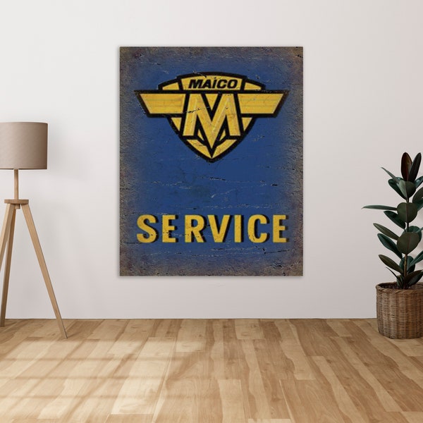 Maico Service Motorcycles   - Metal Sign Metal Plaque Wall Art decor Signage