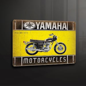 Yamaha Motorcycles - Metalen bord Metalen plaquette Wall Art decor Signage