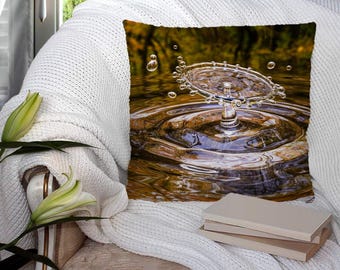 Water Splash - Photography Super Soft Decorative Pillow Throw Cushion, Case Cover or with Filling Luxury velvet