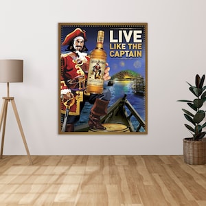 Captain Morgans Spiced Golden Rum     - Metal Sign Metal Plaque Wall Art decor Signage