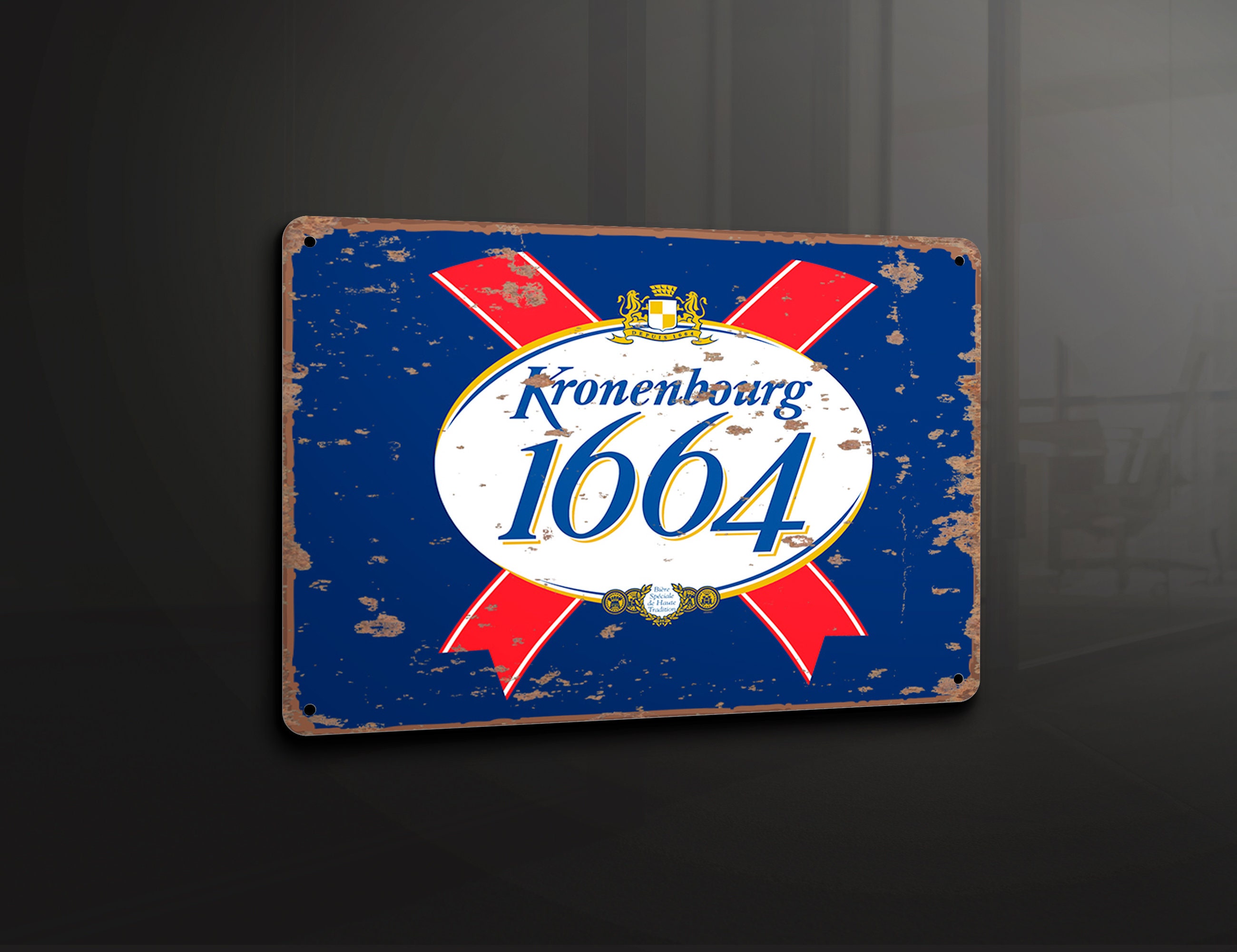 Kronenbourg 1664 Beer Drink - Metal Sign Metal Plaque Wall Art