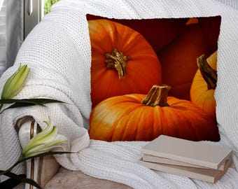 Pumpkins Halloween - Photography Super Soft Decorative Pillow Throw Cushion, Case Cover or with Filling Luxury velvet
