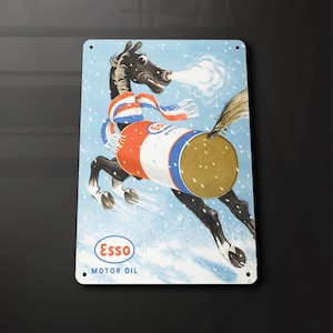 Esso Motor Oil Vintage - Metal Sign Metal Plaque Wall Art decor Signage