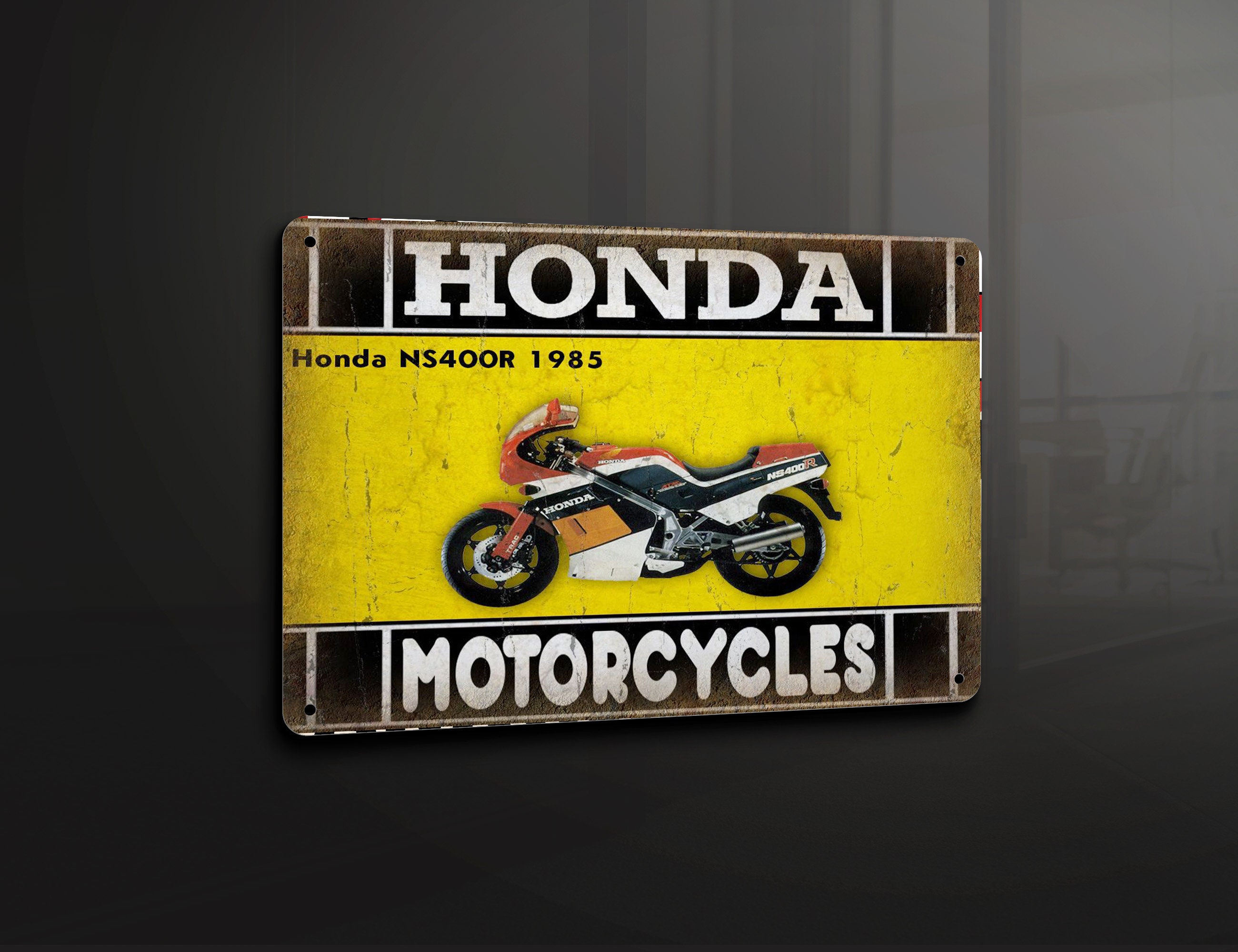 Honda NS400R 1985 Garage Man Cave Bike Motorcycle Home - Metal Sign ...