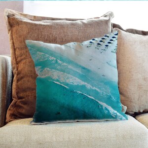 Sea Beach Ocean Photography - Decorative PIllow Throw Cushion Fabric , Case Cover or with Filling