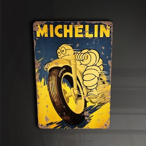 Michelin Tyres - Metal Sign Metal Plaque Wall Art decor Signage