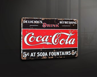 Ice Cold Coca Cola Sold Here 1989 Tin Sign, 17 X 12, Retro Coke