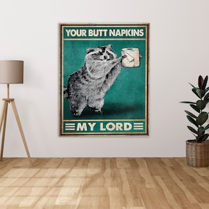 Your Butt Servietten My Lord - Metallschild Metallplakette Wandkunst Dekor Beschilderung