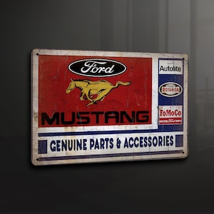 Ford Mustang  - Metal Sign Metal Plaque Wall Art decor Signage