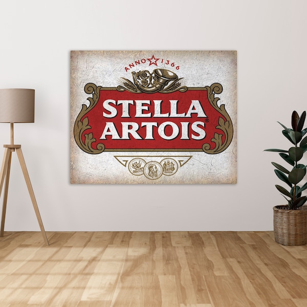 Stella Artois Lager   - Metal Sign Metal Plaque Wall Art decor Signage