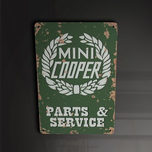 Mini Cooper Serviços e Peças Automotivo - Placa de Metal Placa de Metal Arte de Parede decoração Sinalização