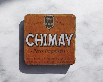 Chimay Beer Pub Drink - Printed Slate Coaster Tableware Gift Drink Rustic Square