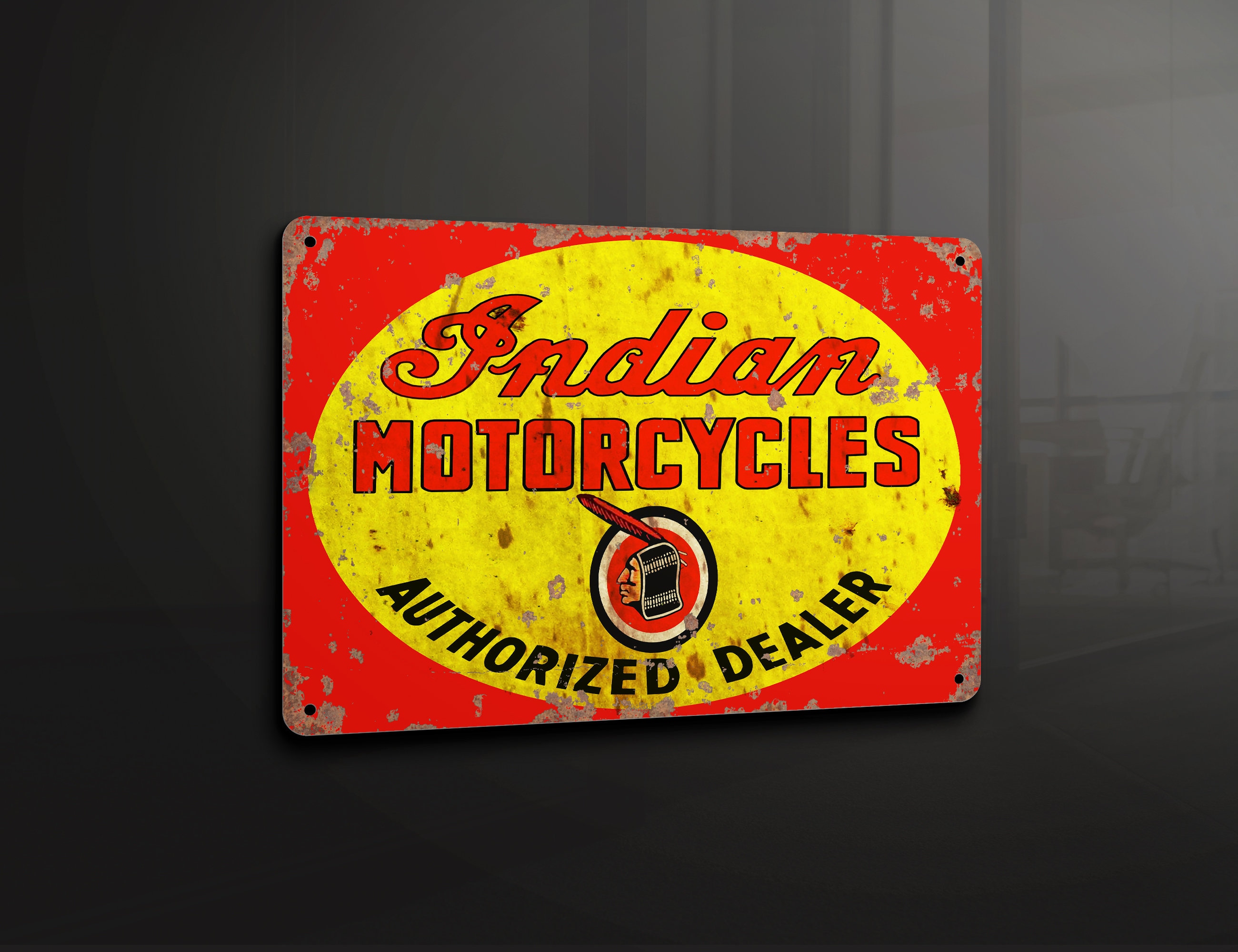 Vintage Indian Motorcycle Sign - Etsy