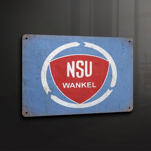 Nsu Wankle Sprider Auto - Metallschild Metallplakette Wandkunst Dekor Beschilderung
