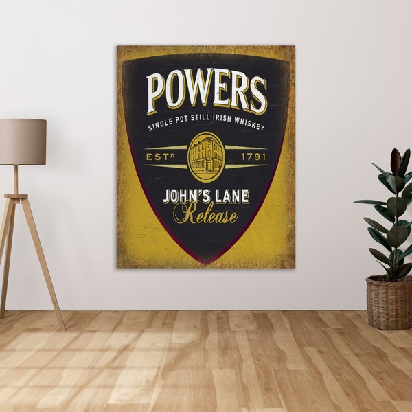 Powers Pot Irish Whiskey John's Lane Release  - Metal Sign Metal Plaque Wall Art decor Signage