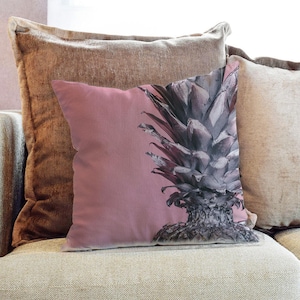 Pink Pineapple Photography - Decorative PIllow Throw Cushion Fabric , Case Cover or with Filling