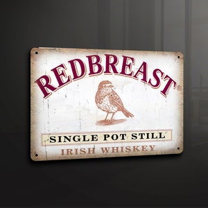 Redbreast Irish Whiskey  - Metal Sign Metal Plaque Wall Art decor Signage
