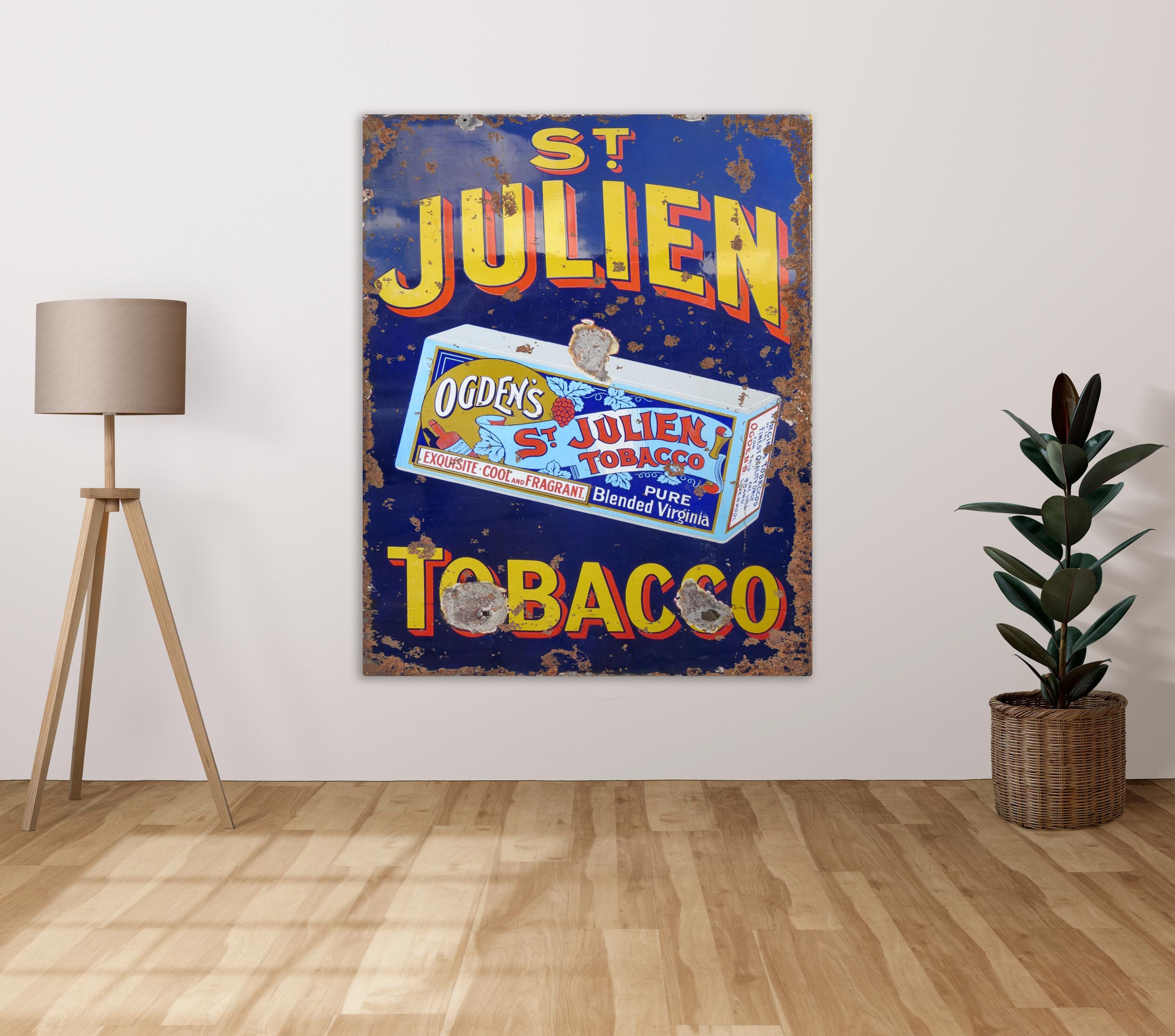 st julian tobacco St Julien Tobacco - Metal Sign Metal Plaque Wall Art Decor Signage