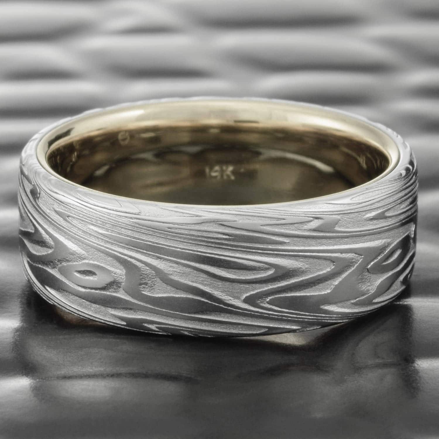 Best Friend Rings His Promise Rings Rings For Men Damascus Etsy