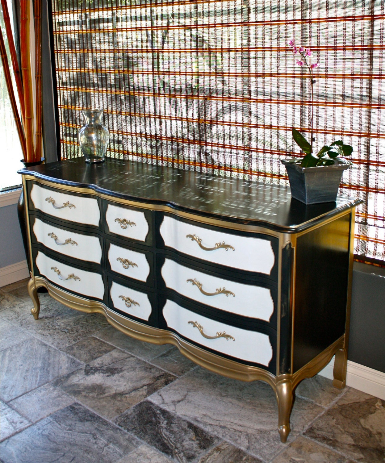 Vintage Thomasville French Provincial 9 Drawer Dresser. Custom Etsy