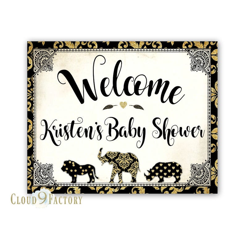 Welcome Sign Safari Baby Shower Safari Themed Baby Shower Etsy