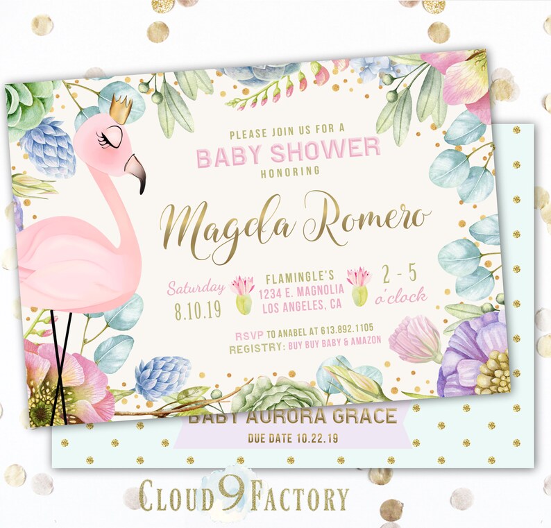 Flamingo Baby Shower Invitation Tropical Let S Flamingle Etsy Flamingo Baby Shower Invitation Tropical Let S Flamingle Etsy