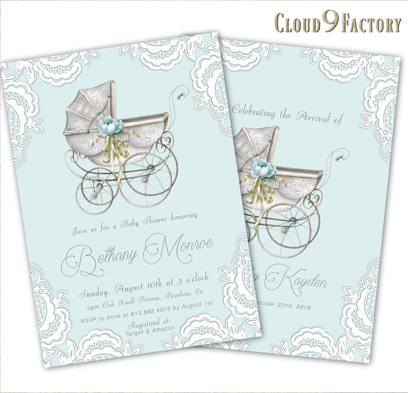Baby Blue Shower Invitation Baby Shower Invitations Boy Etsy Baby Blue Shower Invitation Baby Shower Invitations Boy Etsy